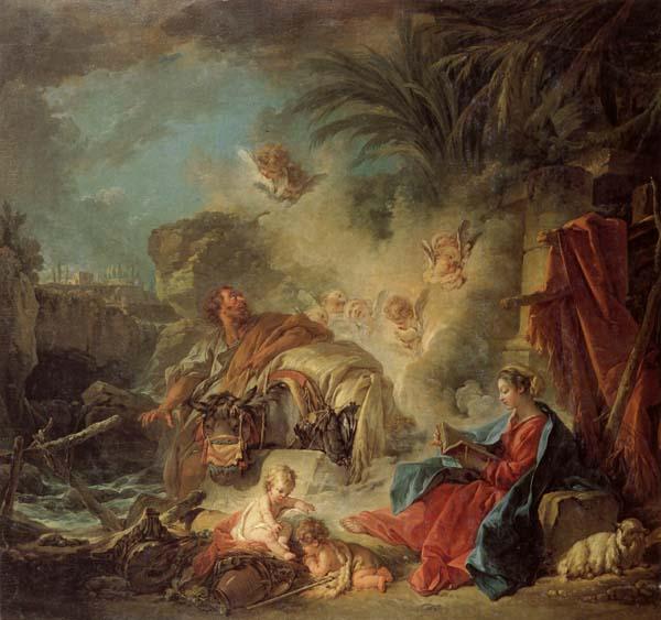 Francois Boucher Rest on the Flight into Egypt oil painting image